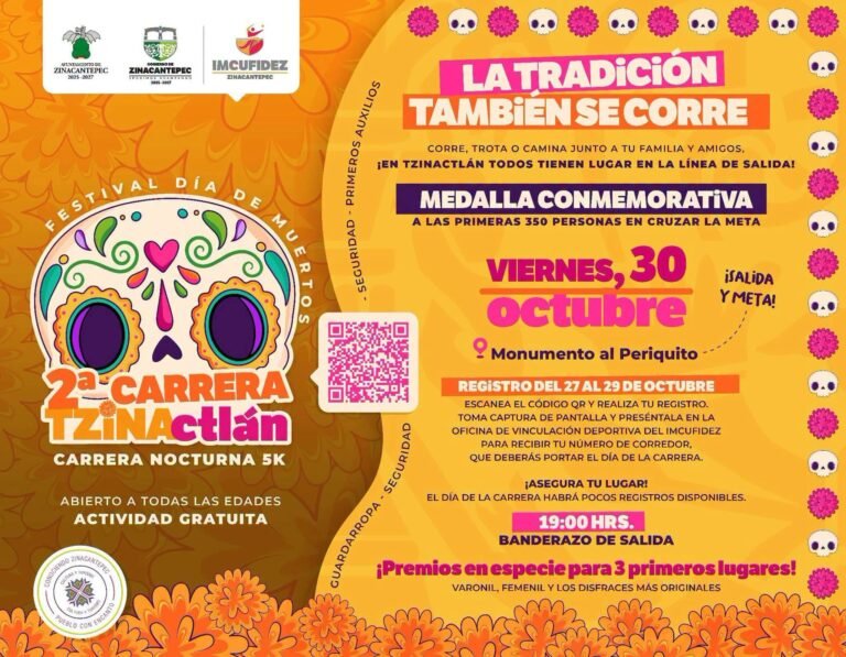Zinacantepec alista la Carrera Nocturna TZINActlán 2026