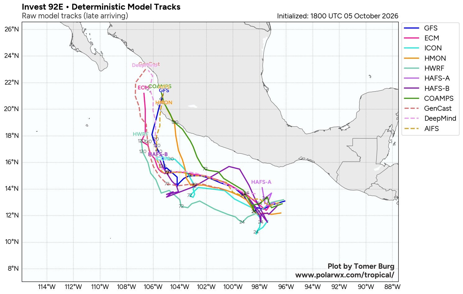 Se amplía posibilidad de que se forme la tormenta Simón; modelos advierten riesgo para costas de México