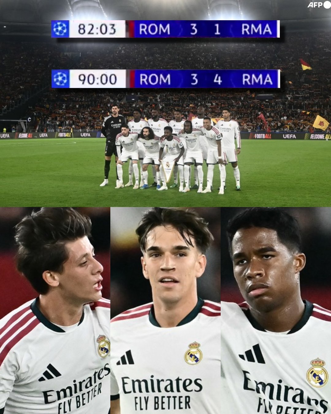 Tras sacar a un molesto «Vinícius», Real Madrid logra espectacular remontada ante la Roma en Champions. Video
