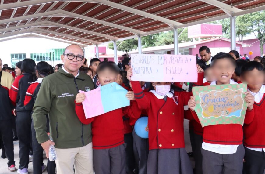 Amplían infraestructura escolar en Zinacantepec con dos nuevas aulas