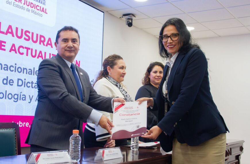 Concluyen 105 peritos del Poder Judicial del Edoméx capacitación en estándares científicos