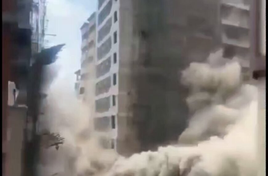 Colapsa edificio de hasta 18 pisos en Kenia; buscan a personas atrapadas entre los escombros