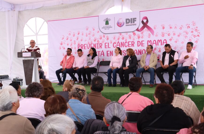 Zinacantepec entrega apoyos a mujeres con cáncer de mama durante jornada de salud