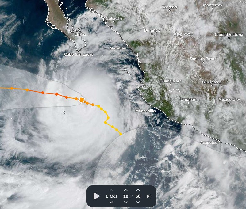 Huracán Rachel ya es categoría 2; provocará lluvias intensas en varios estados