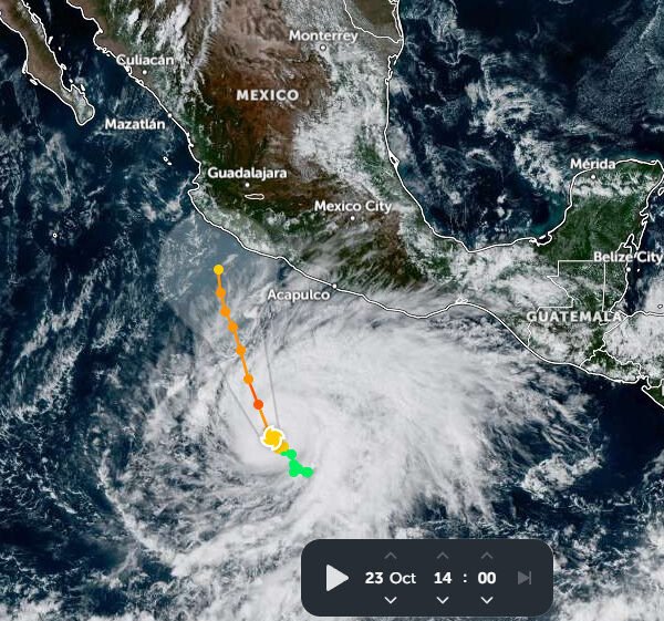 OJO: Huracán Vance amenaza con escalar hasta categoría 4 o 5; modelos lo mantienen en trayectoria a México